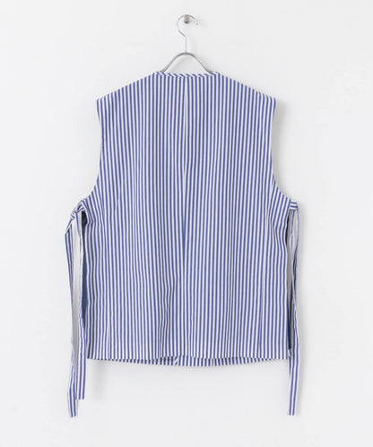 hxcyyd × SOP 條紋花卉胸花襯衫馬甲（男女同款）