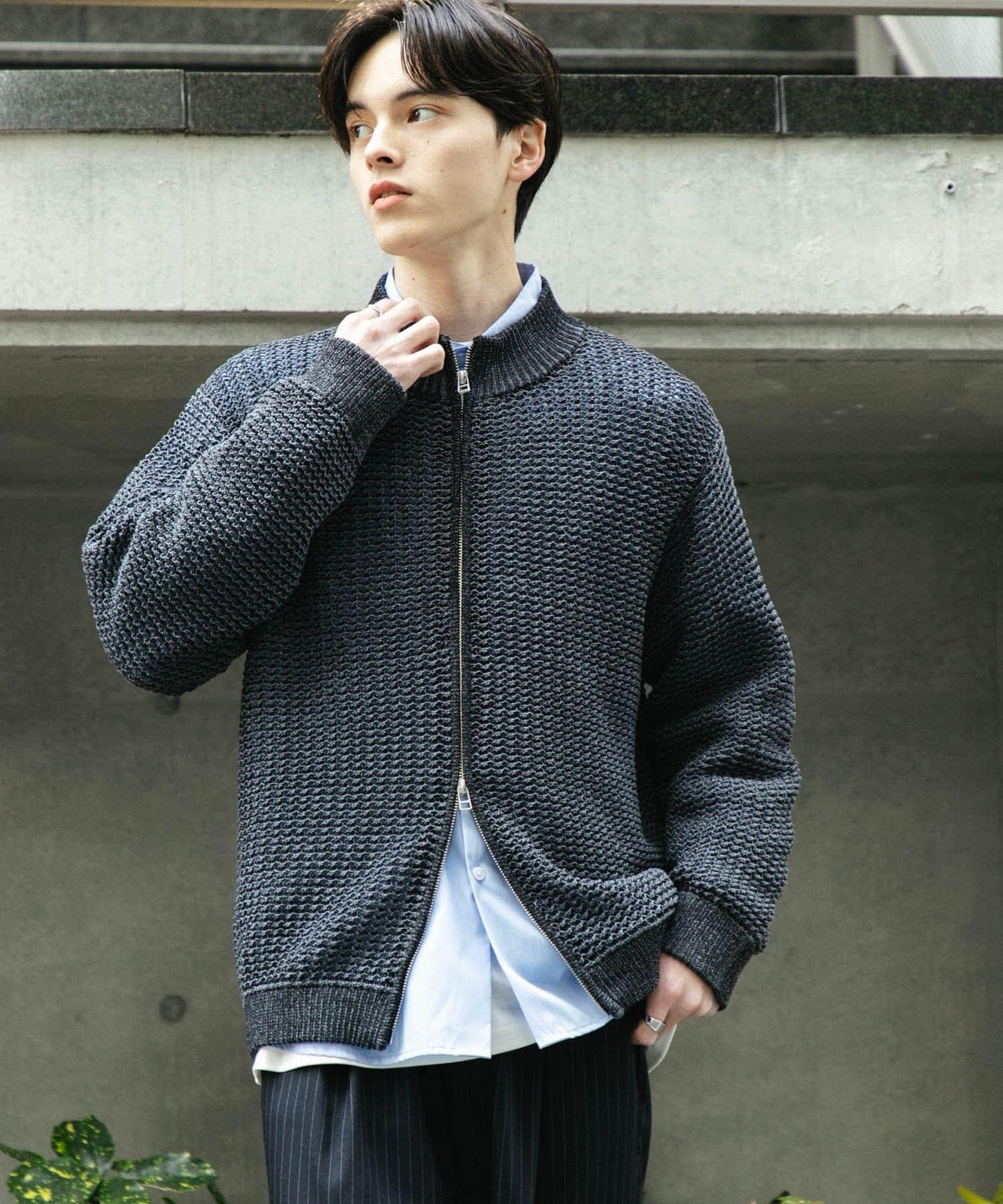 男女同款 可水洗 透視網眼駕駛員開衫