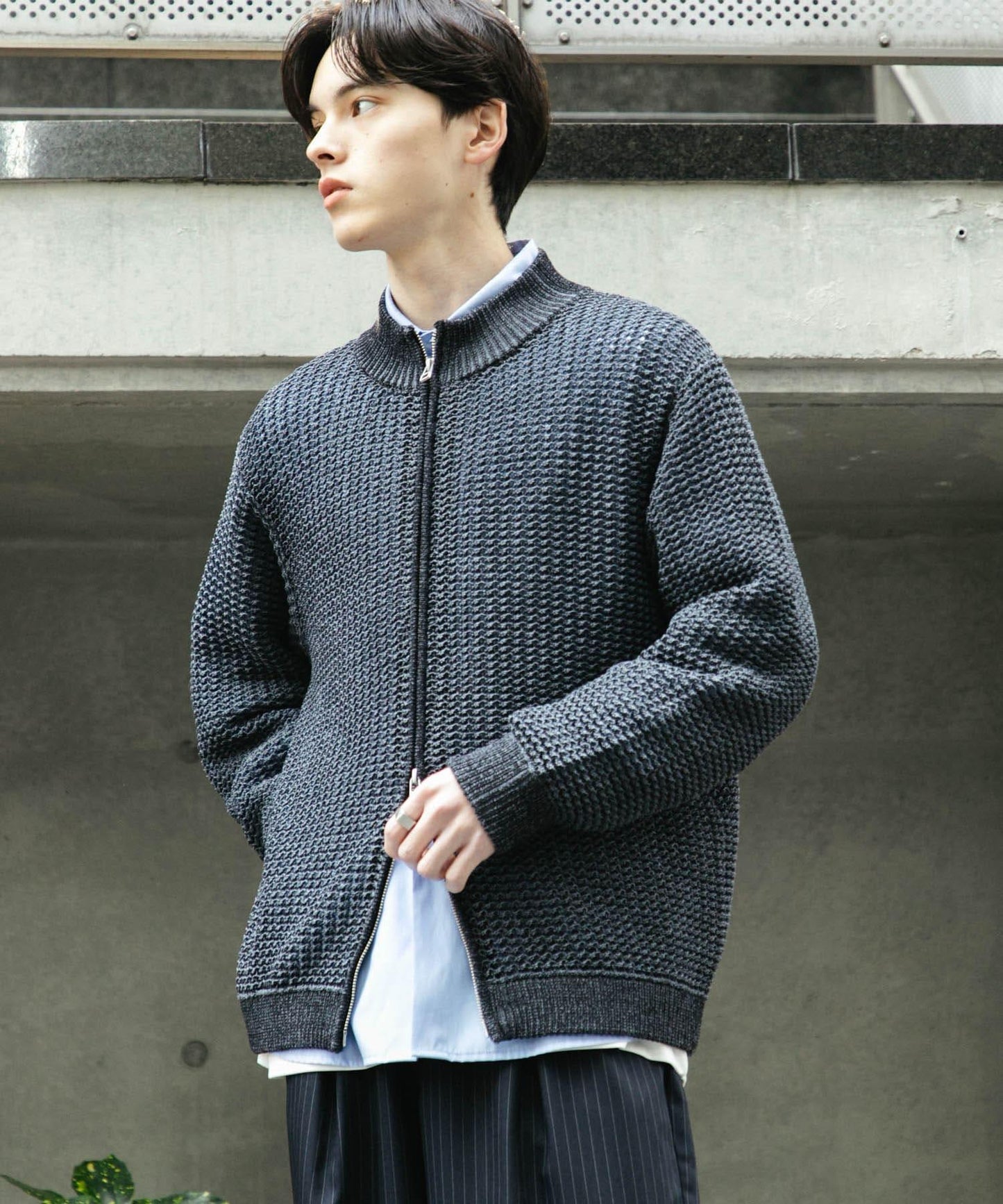 男女同款 可水洗 透視網眼駕駛員開衫