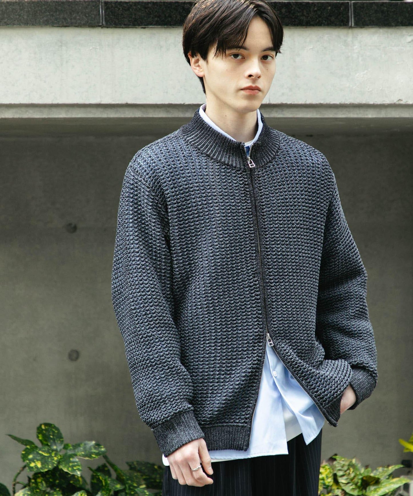 男女同款 可水洗 透視網眼駕駛員開衫