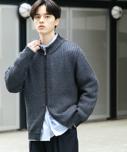 男女同款 可水洗 透視網眼駕駛員開衫