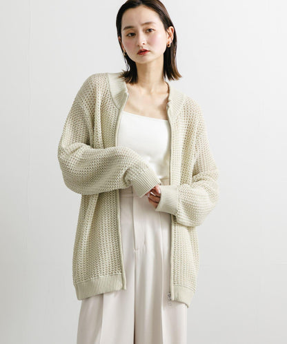 男女同款 可水洗 透視網眼駕駛員開衫