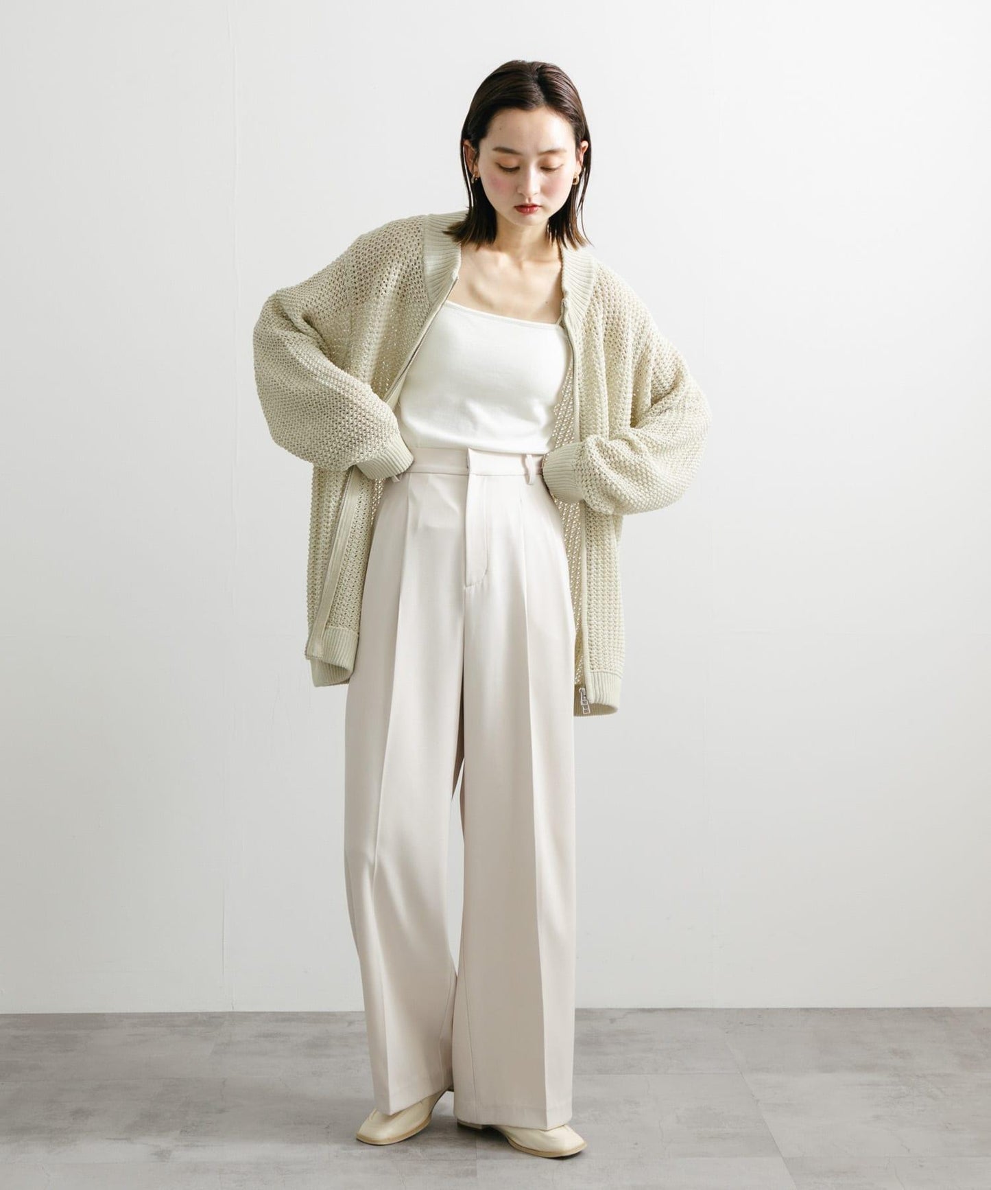 男女同款 可水洗 透視網眼駕駛員開衫