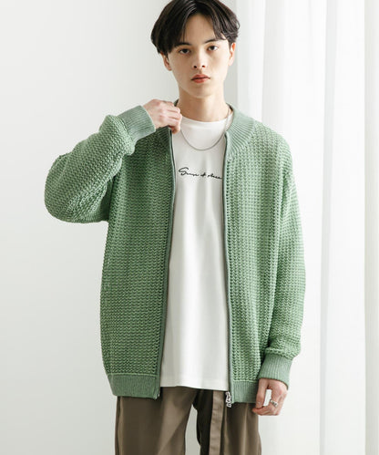 男女同款 可水洗 透視網眼駕駛員開衫