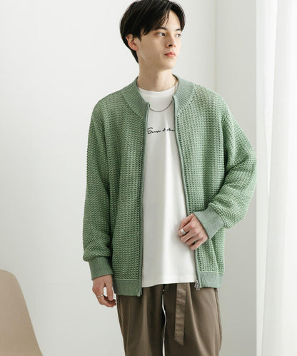 男女同款 可水洗 透視網眼駕駛員開衫