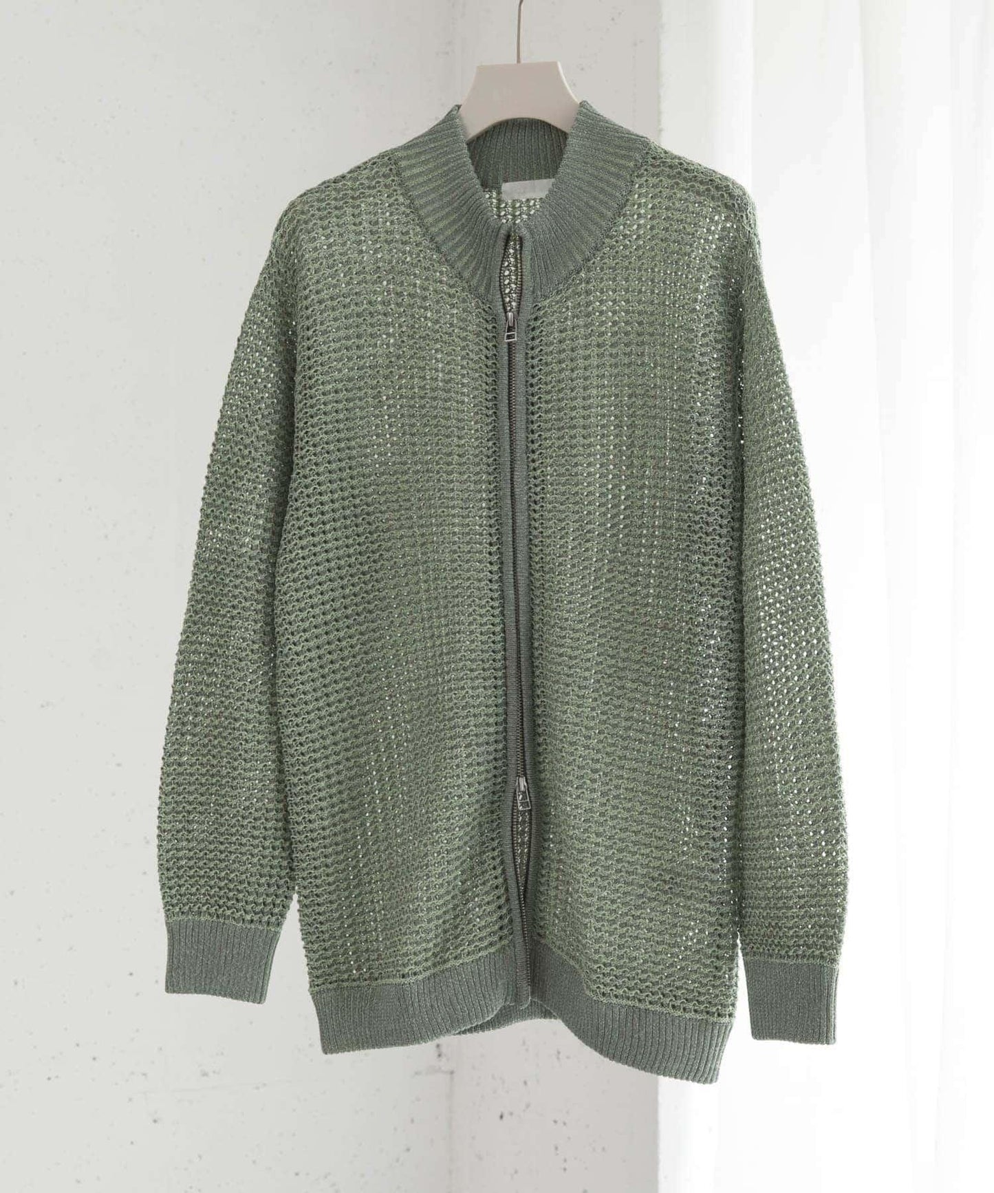 男女同款 可水洗 透視網眼駕駛員開衫