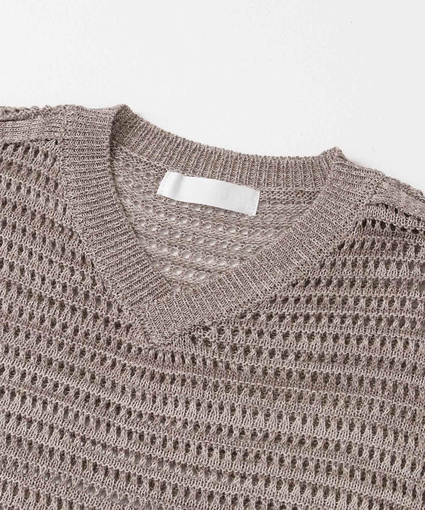 混色V領針織背心