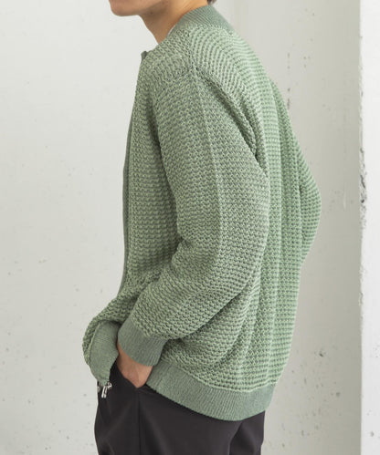 男女同款 可水洗 透視網眼駕駛員開衫