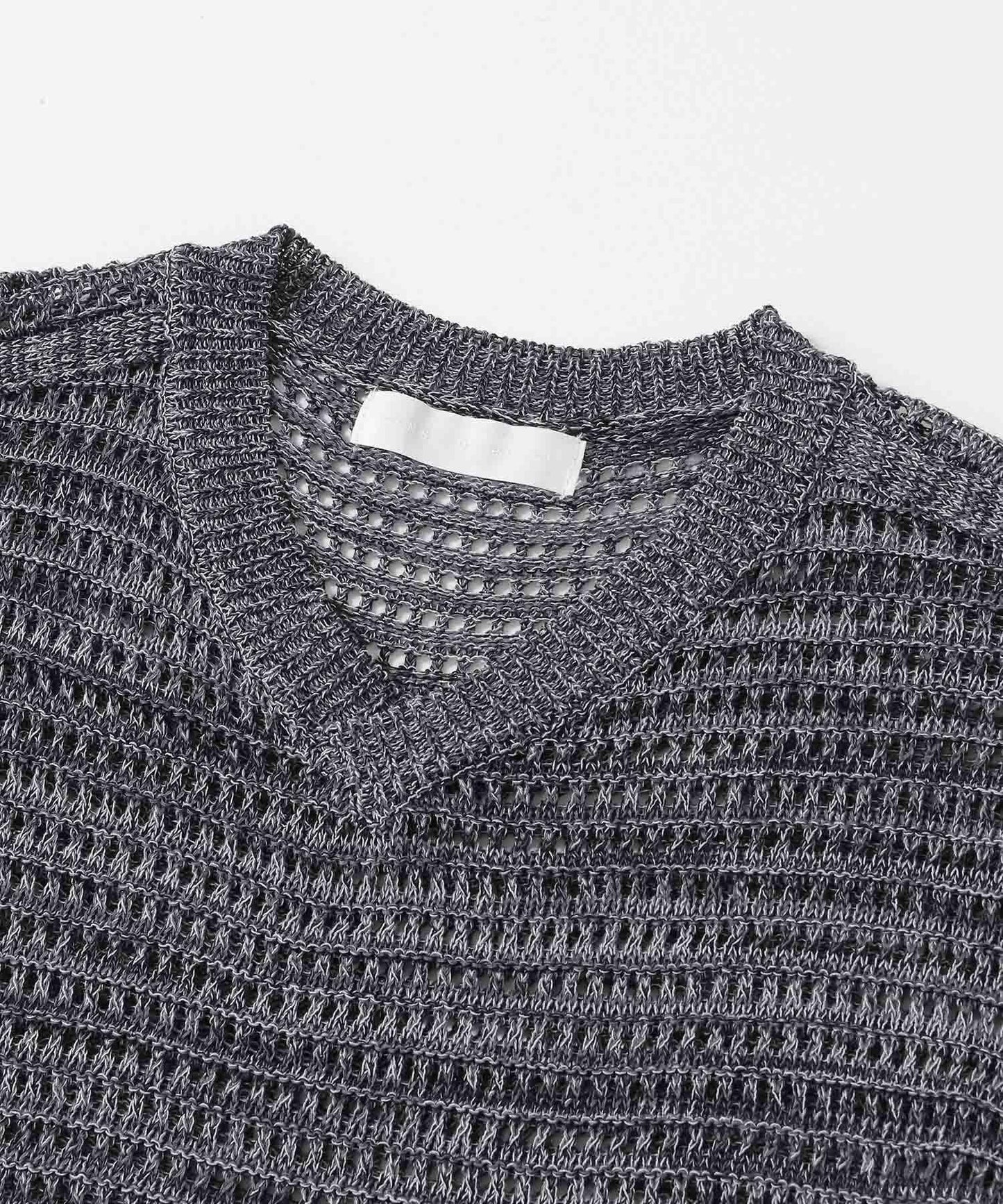 混色V領針織背心