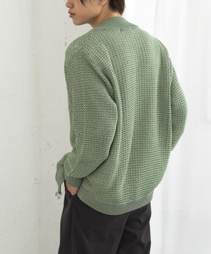 男女同款 可水洗 透視網眼駕駛員開衫