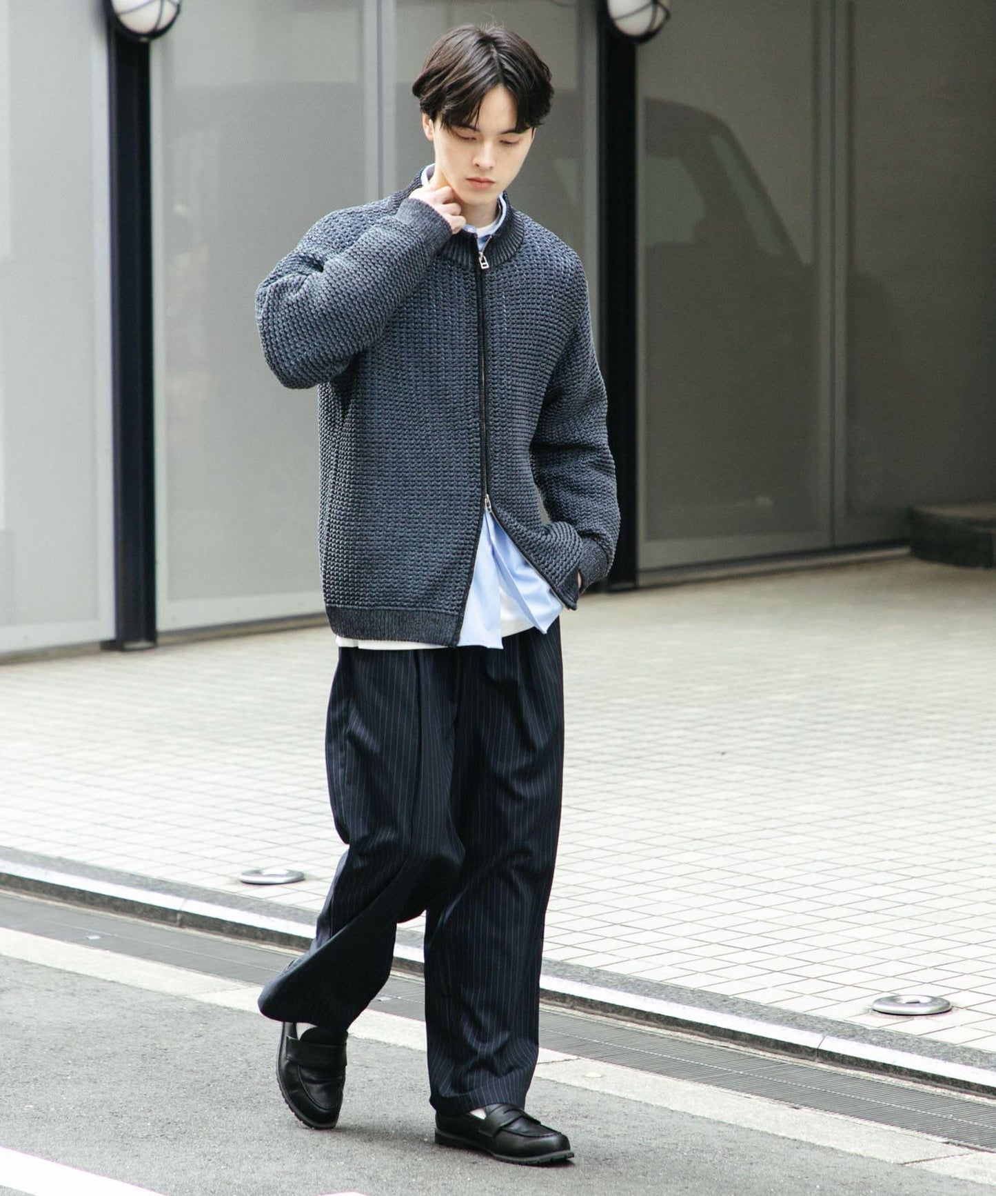 男女同款 可水洗 透視網眼駕駛員開衫