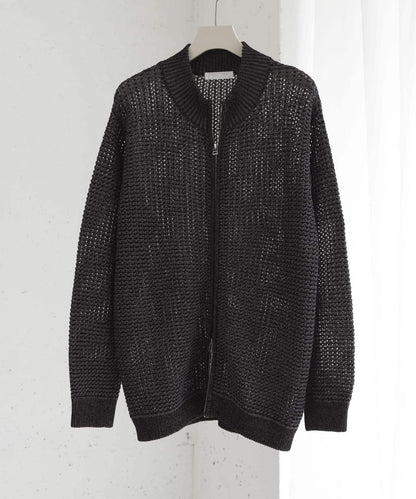 男女同款 可水洗 透視網眼駕駛員開衫