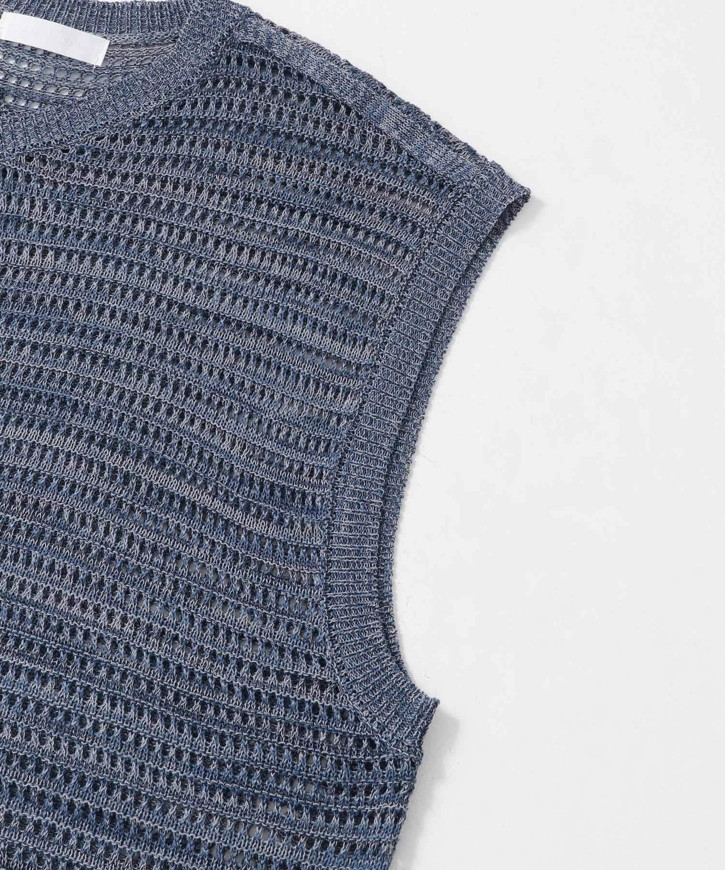 混色V領針織背心