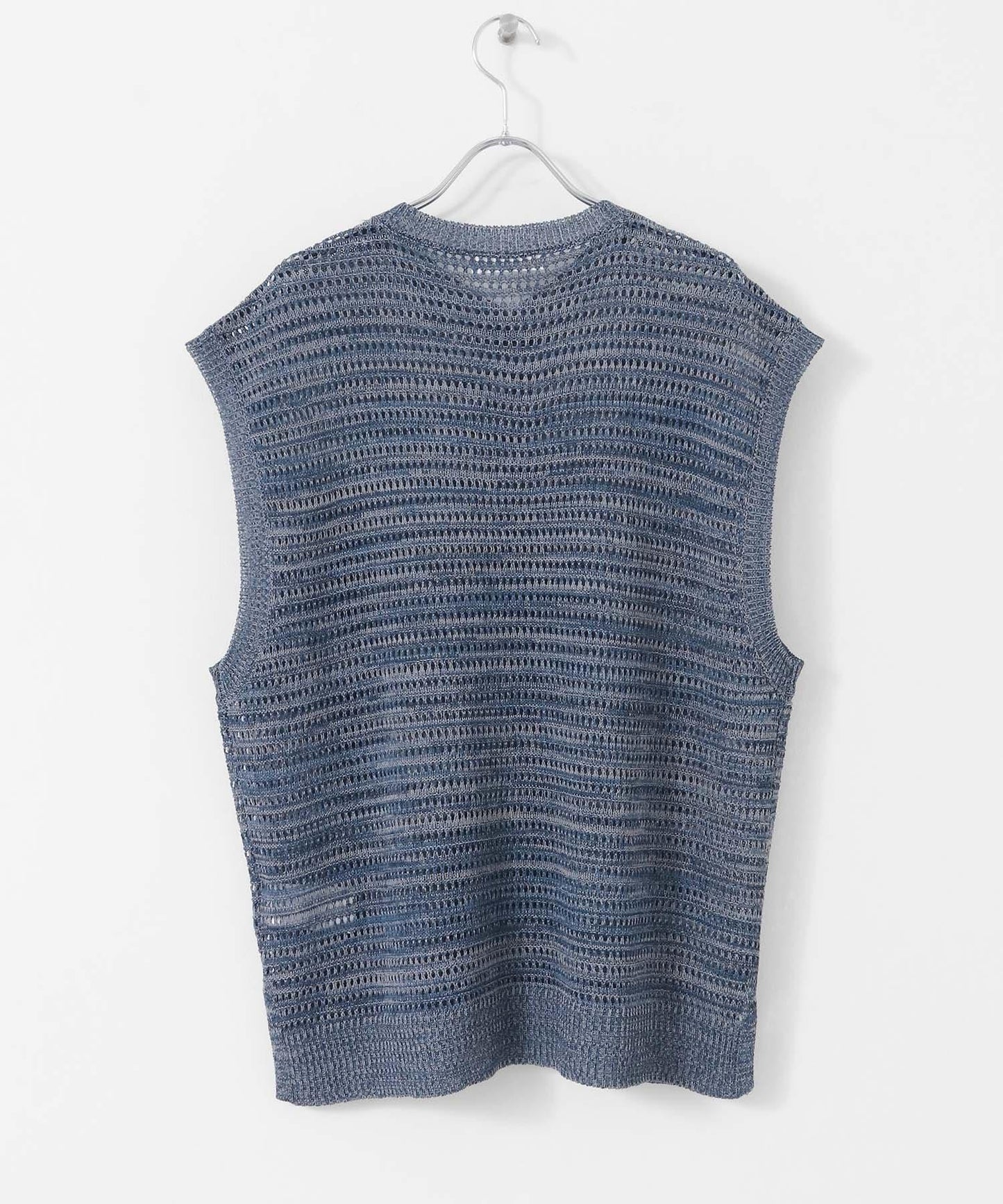 混色V領針織背心