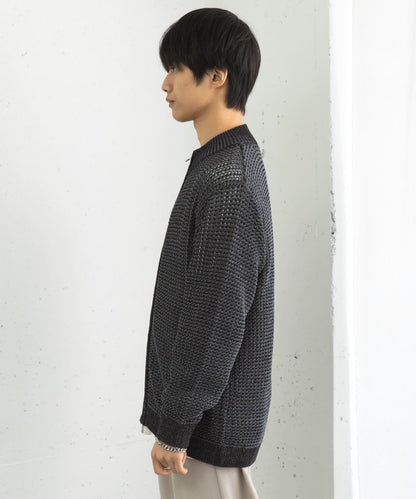 男女同款 可水洗 透視網眼駕駛員開衫