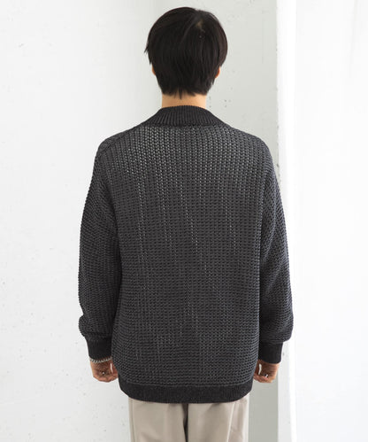 男女同款 可水洗 透視網眼駕駛員開衫