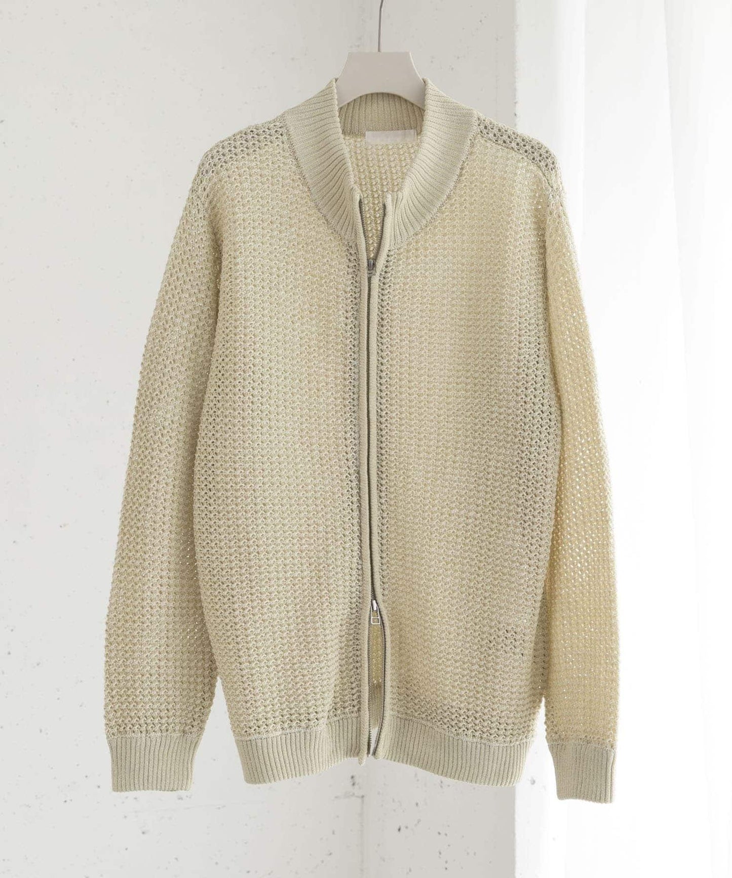 男女同款 可水洗 透視網眼駕駛員開衫