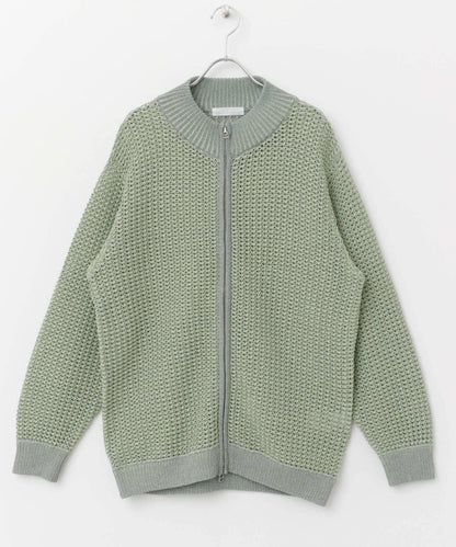 男女同款 可水洗 透視網眼駕駛員開衫