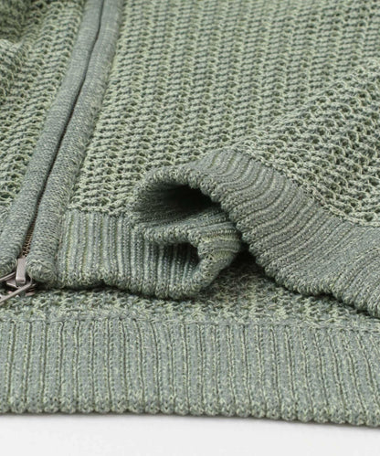 男女同款 可水洗 透視網眼駕駛員開衫