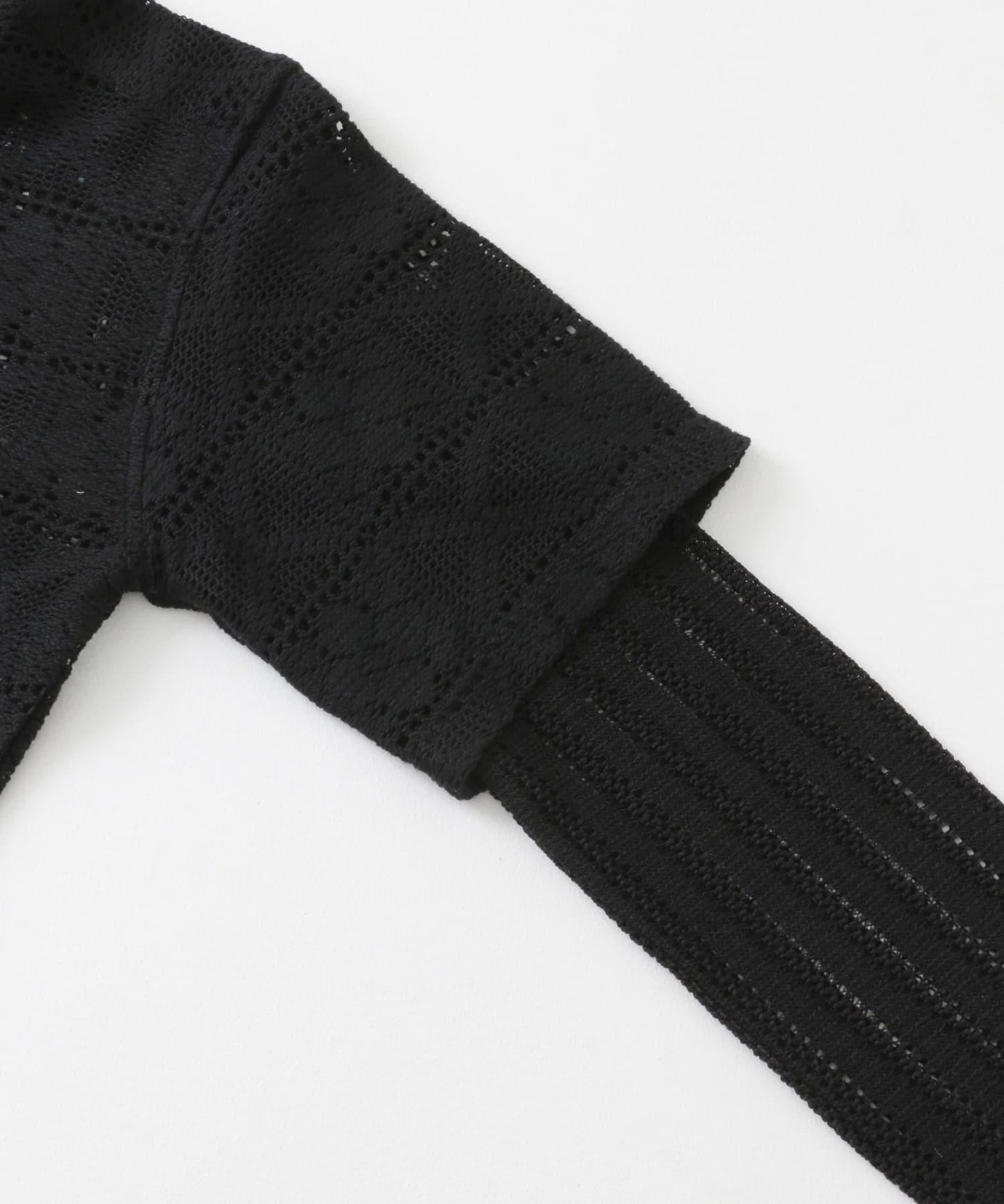 蕾絲假兩件長袖襯衫