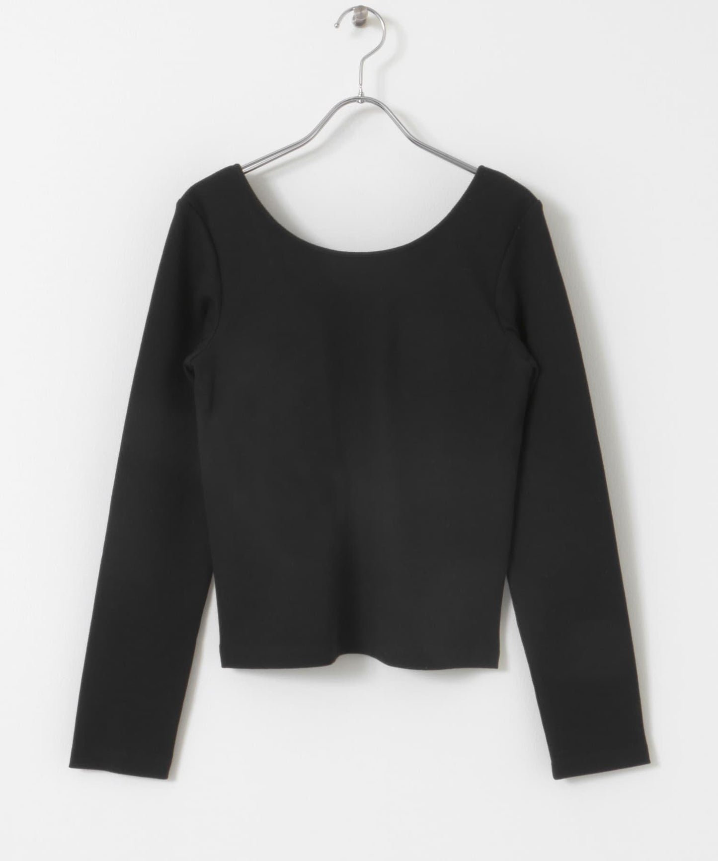 帶胸墊後背開口羅紋上衣