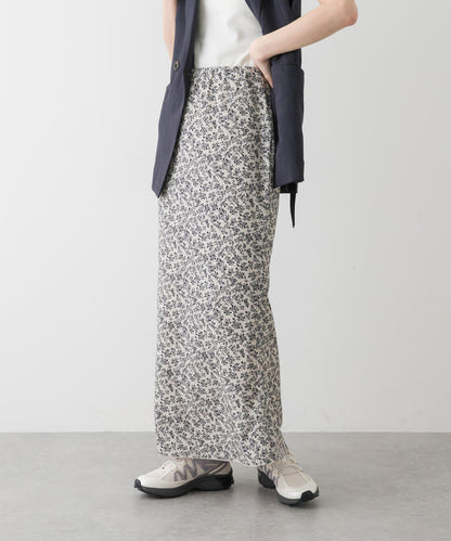 小花圖案褶皺半身裙