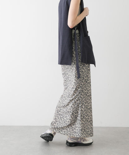 小花圖案褶皺半身裙