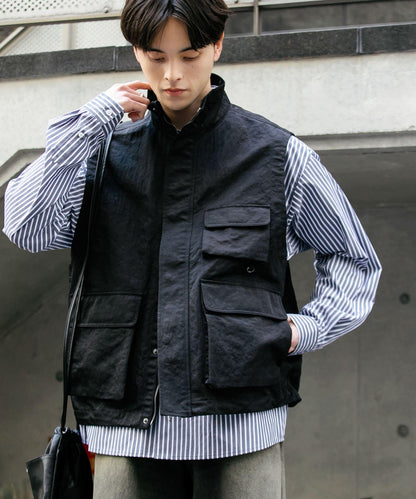 多口袋工裝馬甲