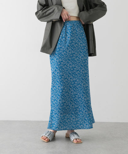 小花圖案褶皺半身裙