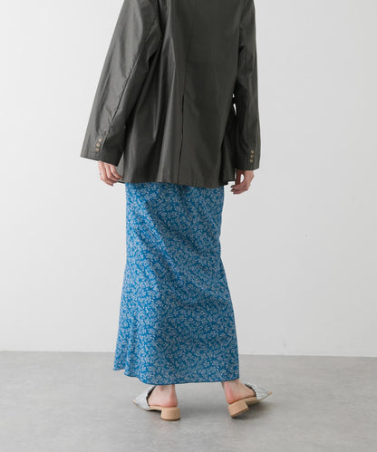 小花圖案褶皺半身裙