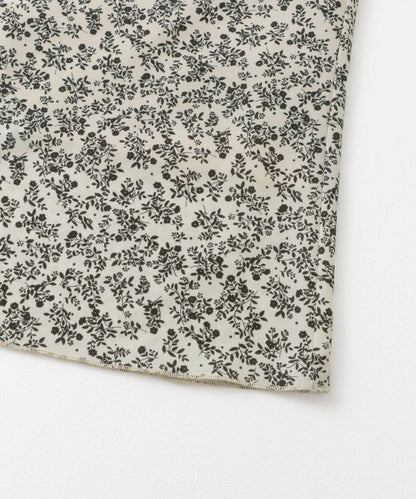 小花圖案褶皺半身裙