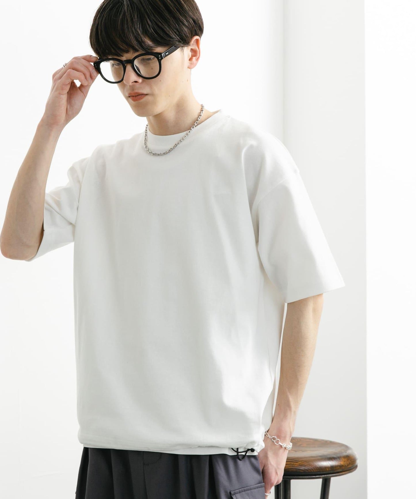 中性款抽繩短袖T恤