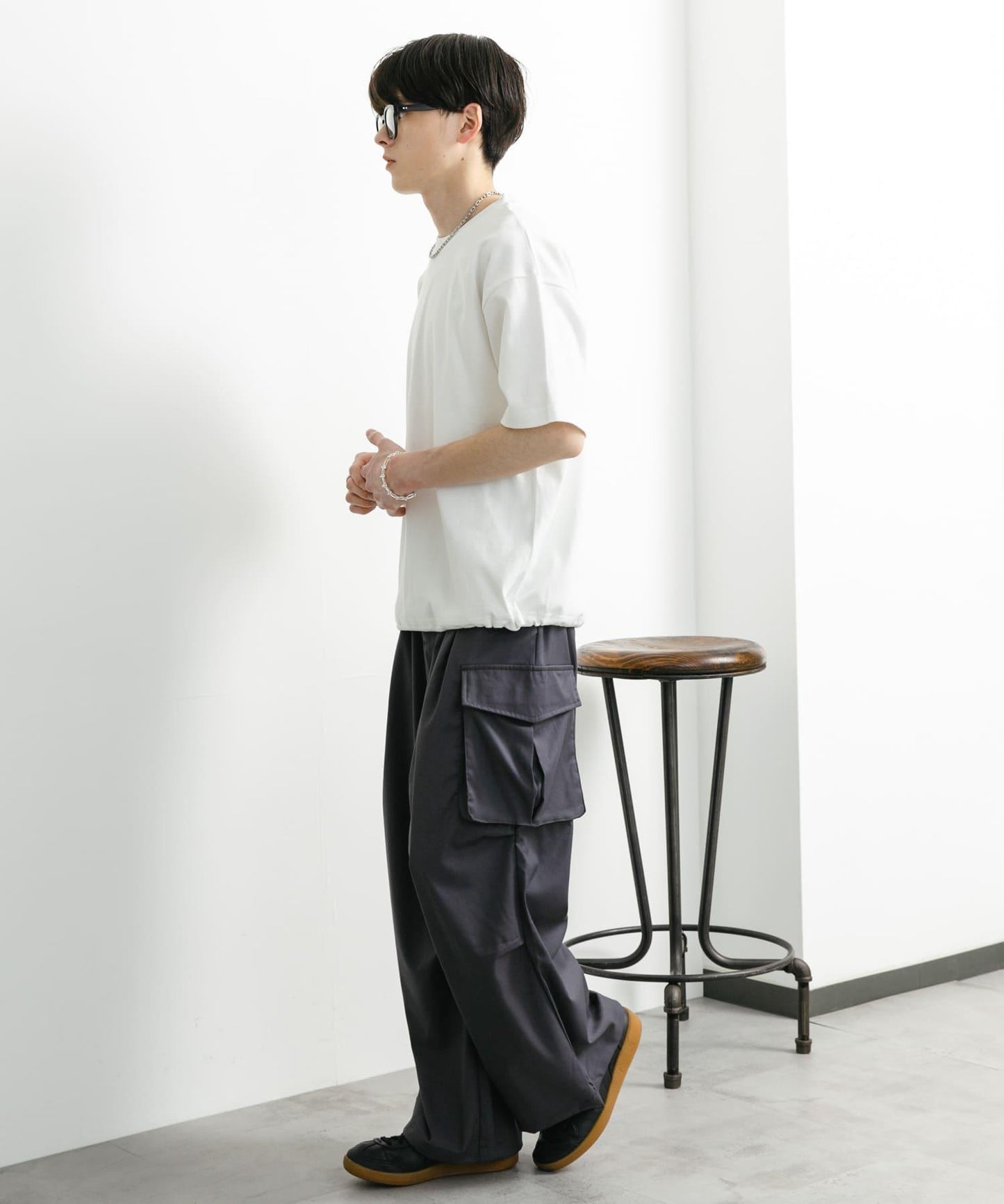 中性款抽繩短袖T恤