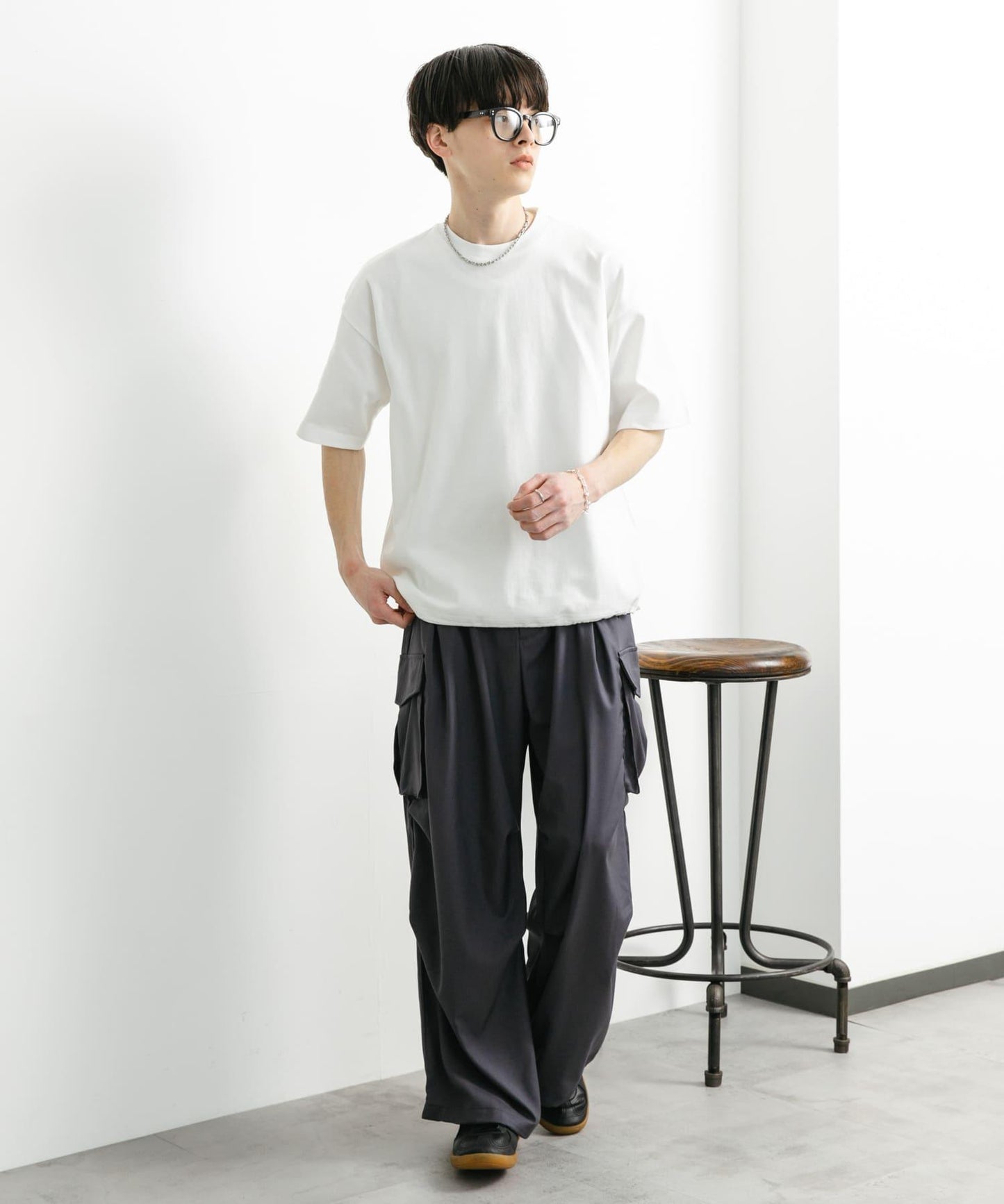 中性款抽繩短袖T恤