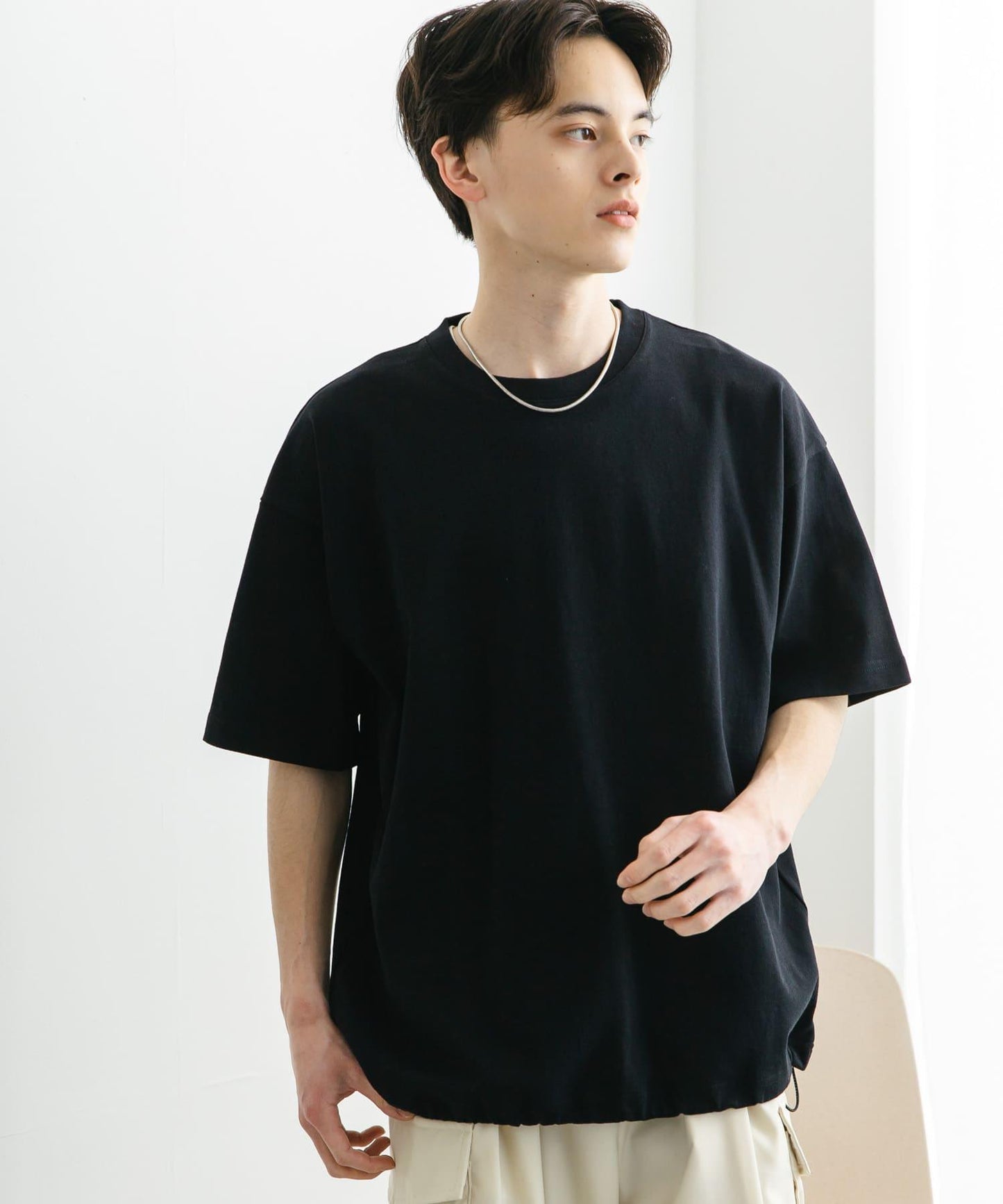 中性款抽繩短袖T恤