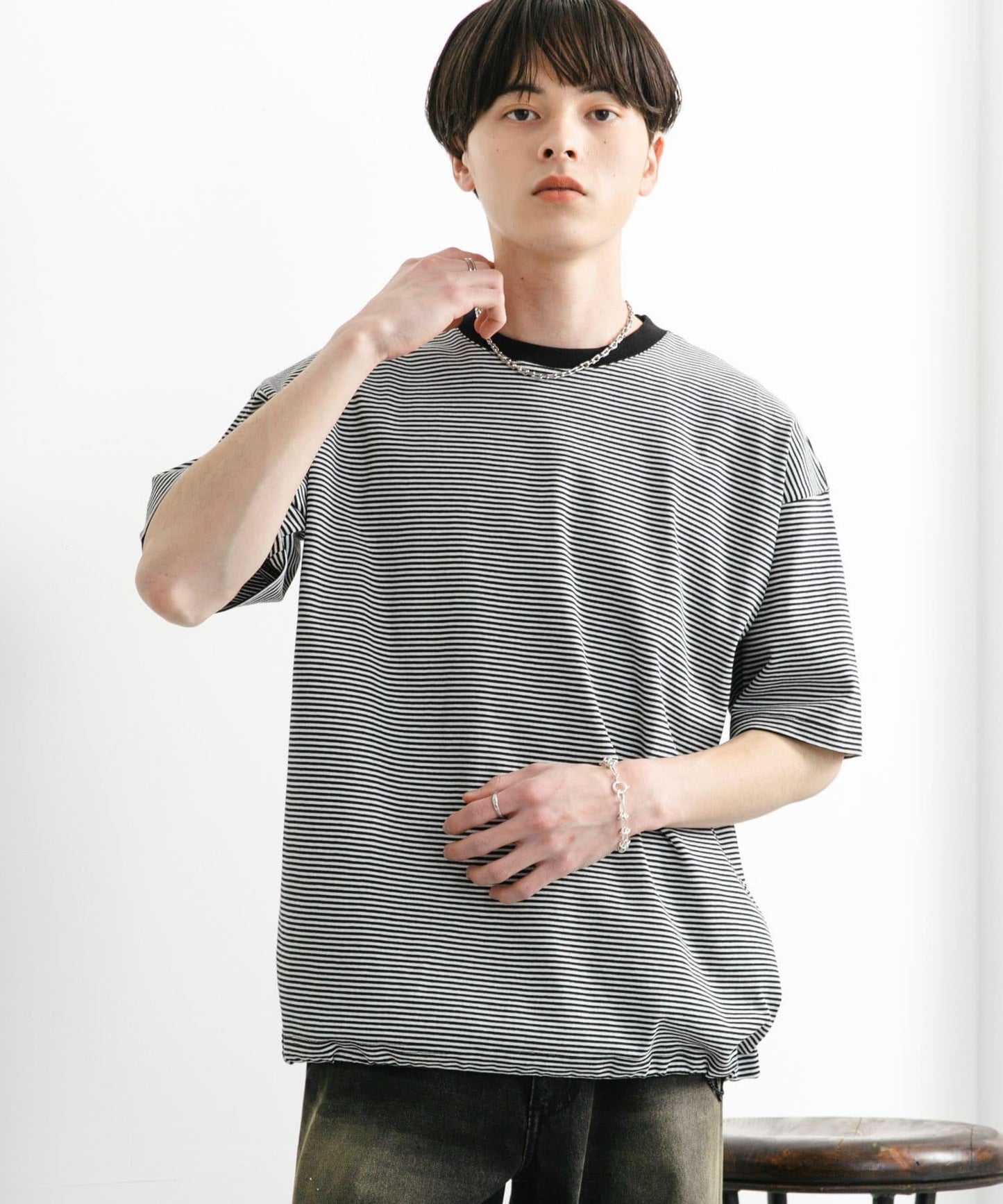 中性款抽繩短袖T恤