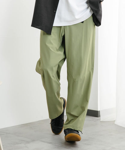 4WAY彈力編織腰帶長褲