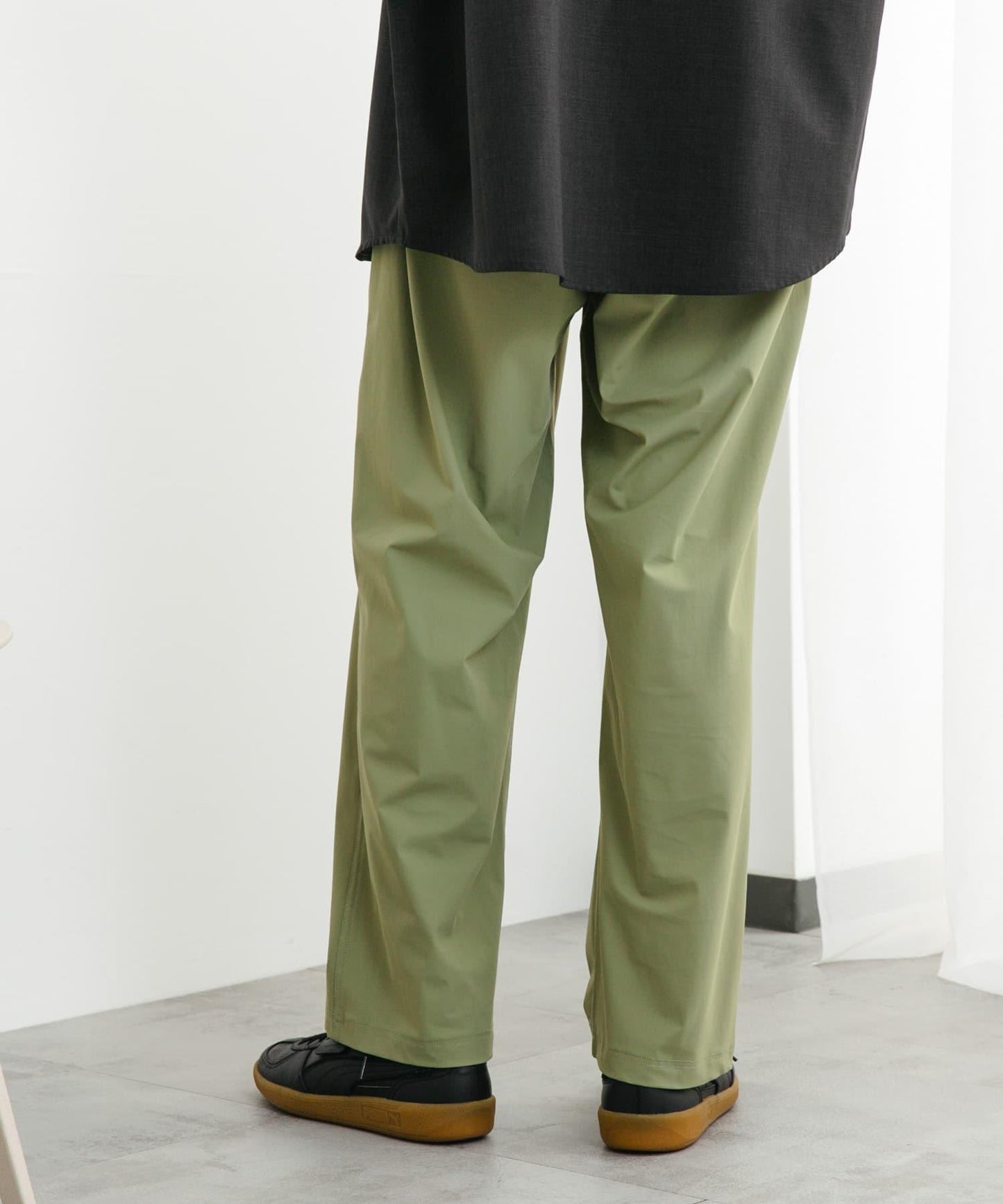 4WAY彈力編織腰帶長褲