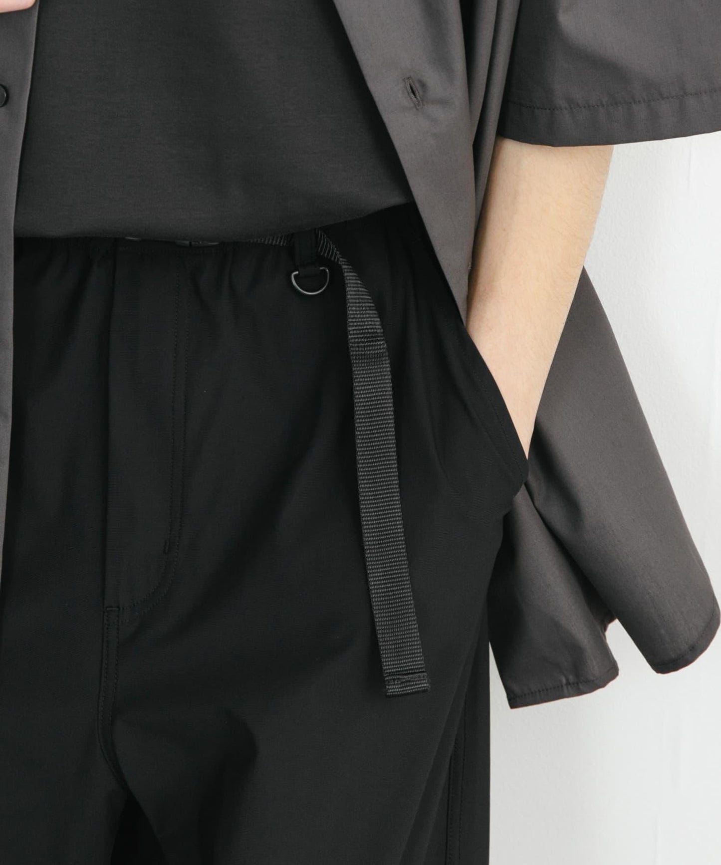 4WAY彈力編織腰帶長褲