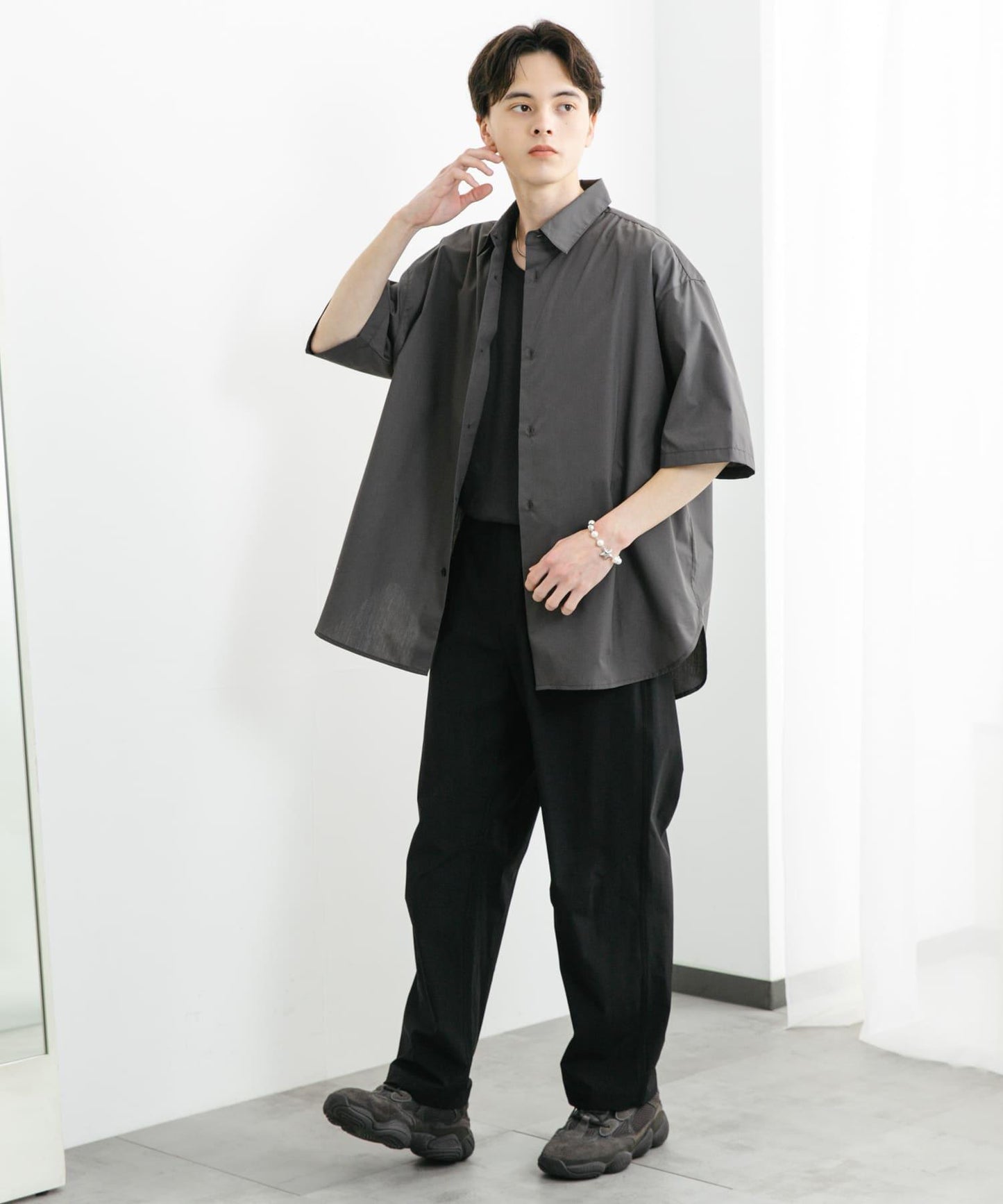 4WAY彈力編織腰帶長褲