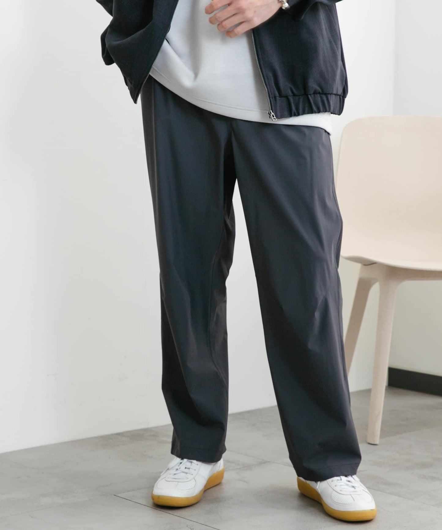 4WAY彈力編織腰帶長褲