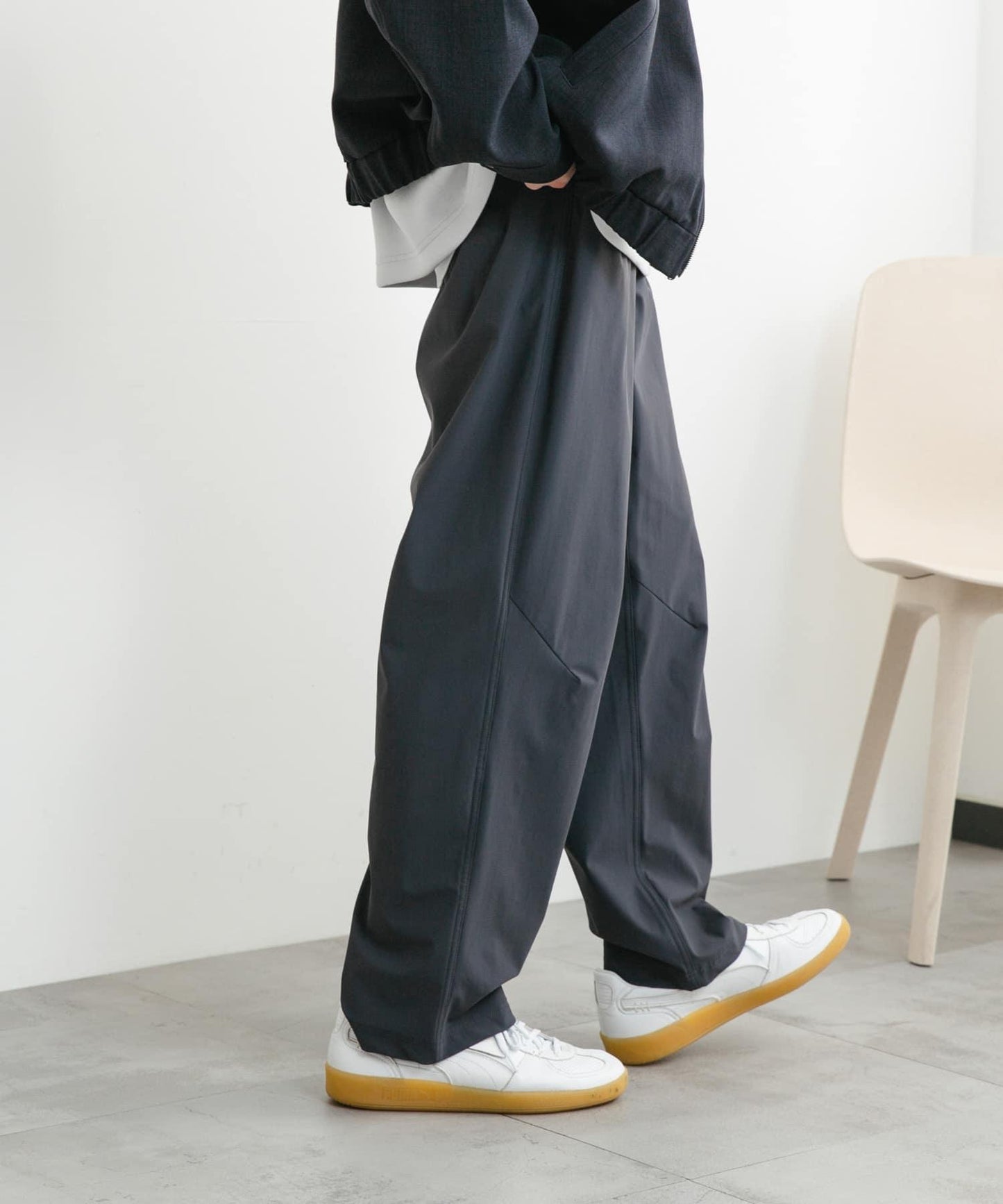 4WAY彈力編織腰帶長褲