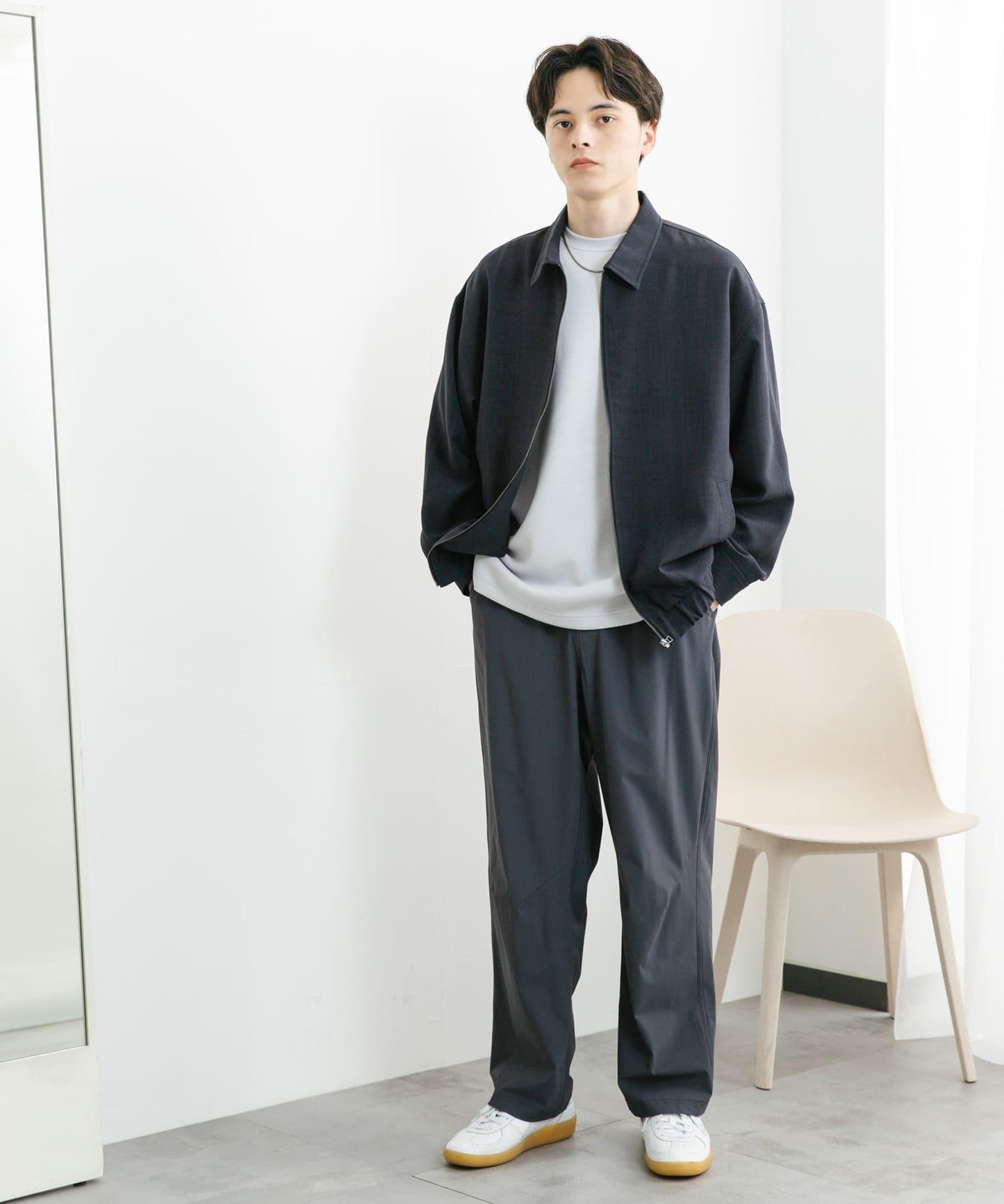 4WAY彈力編織腰帶長褲