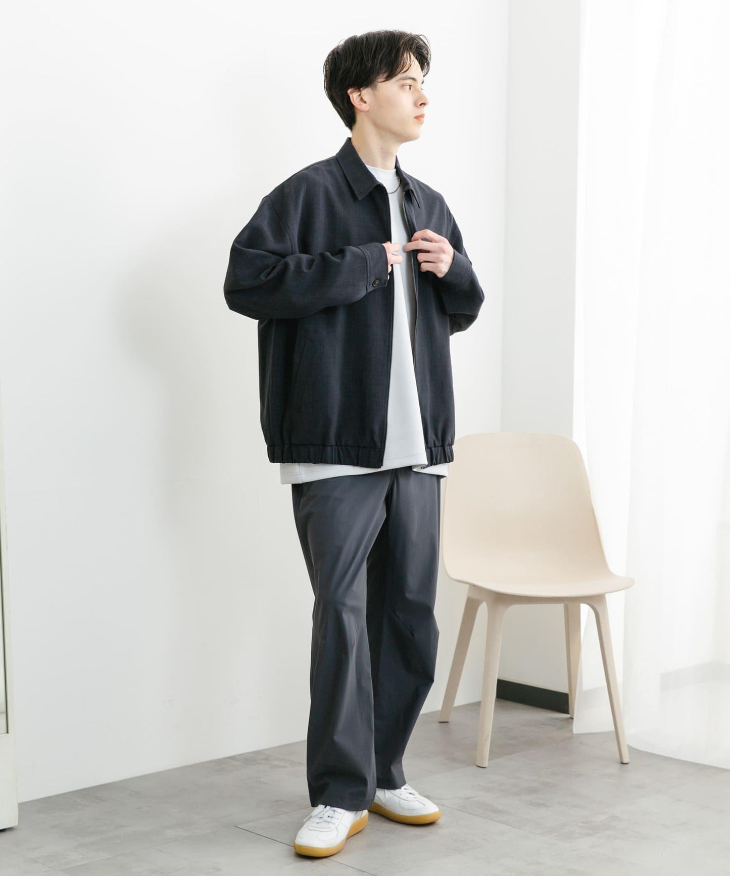 4WAY彈力編織腰帶長褲