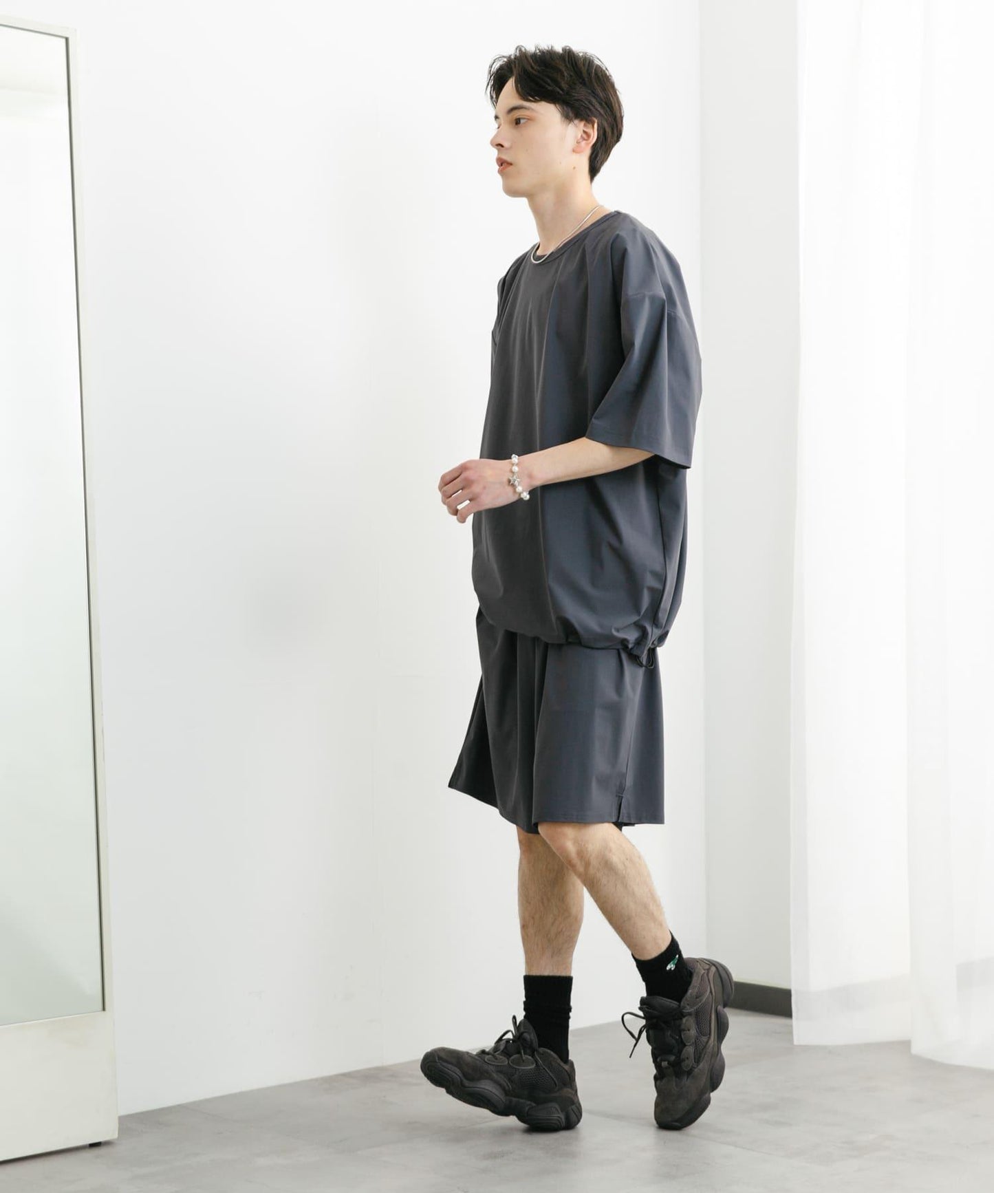 4向彈力套頭短袖T恤