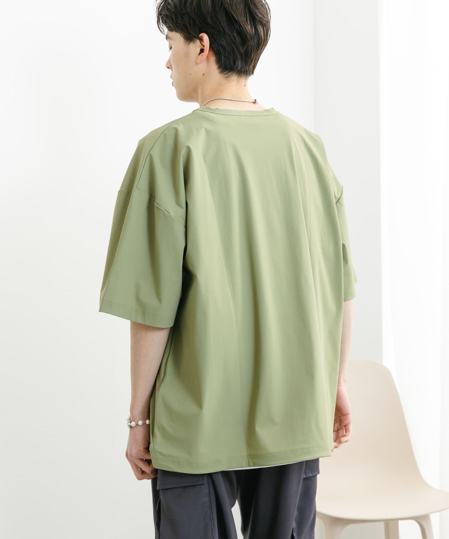 4向彈力套頭短袖T恤