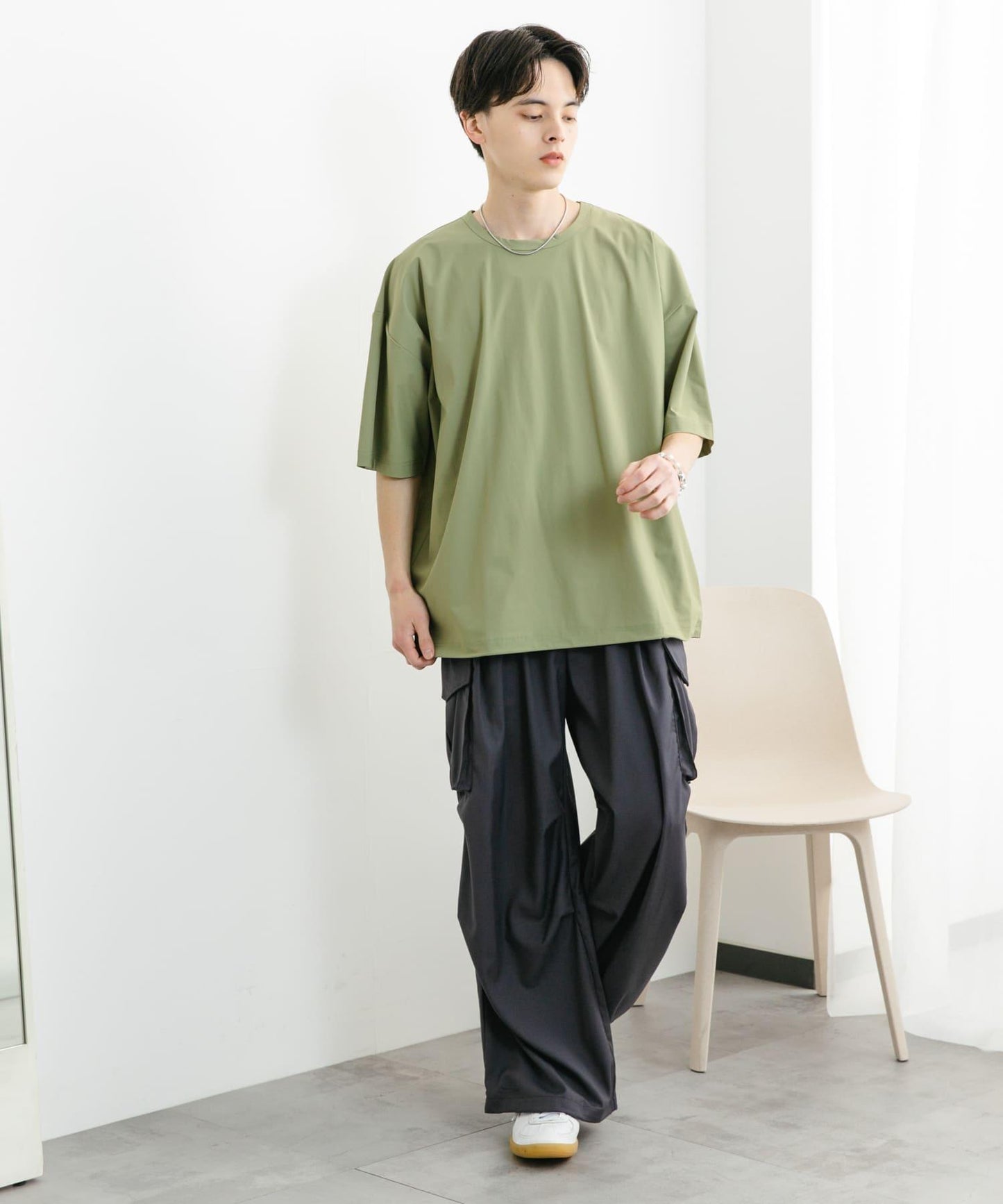 4向彈力套頭短袖T恤