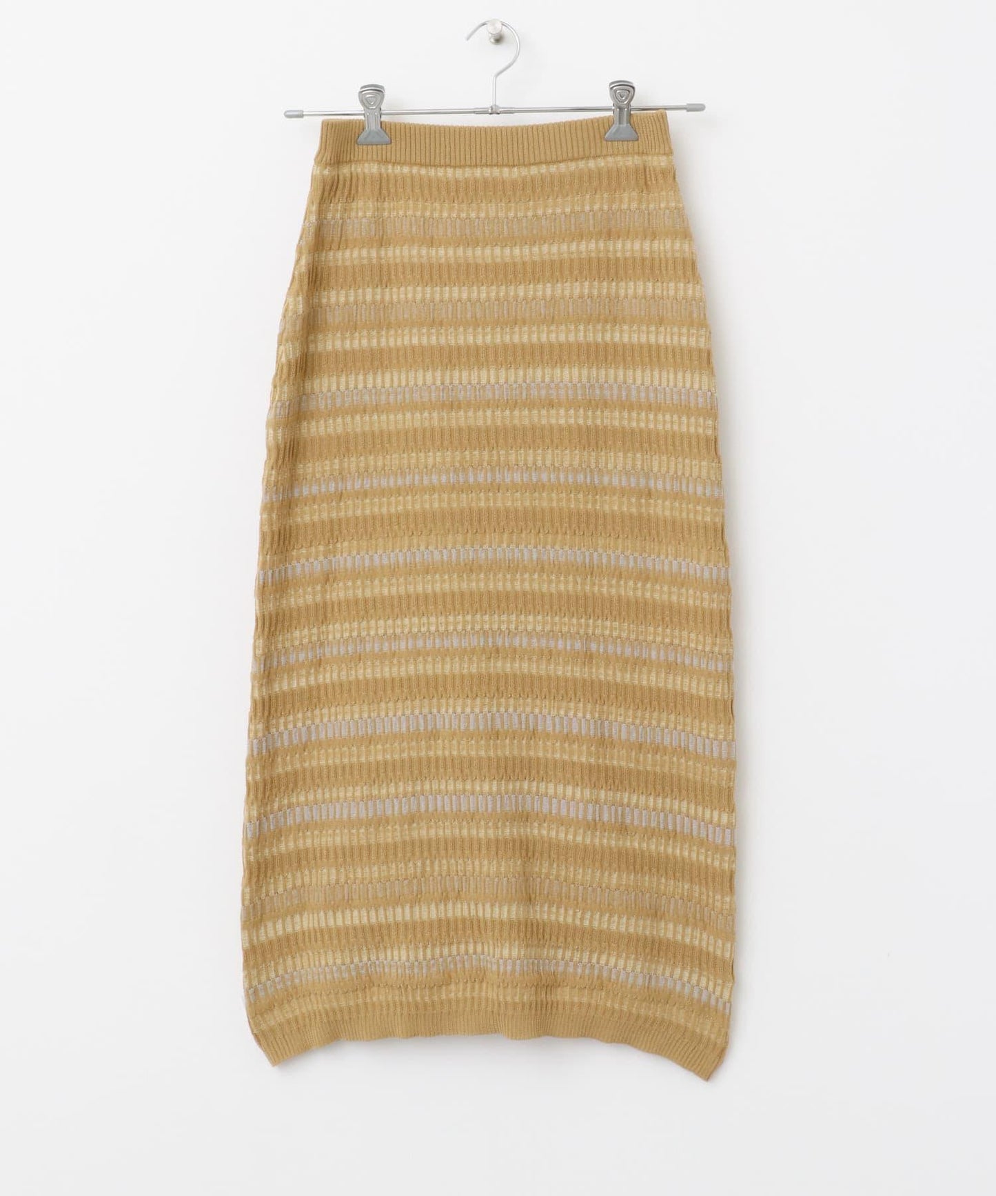多色條紋針織半身裙