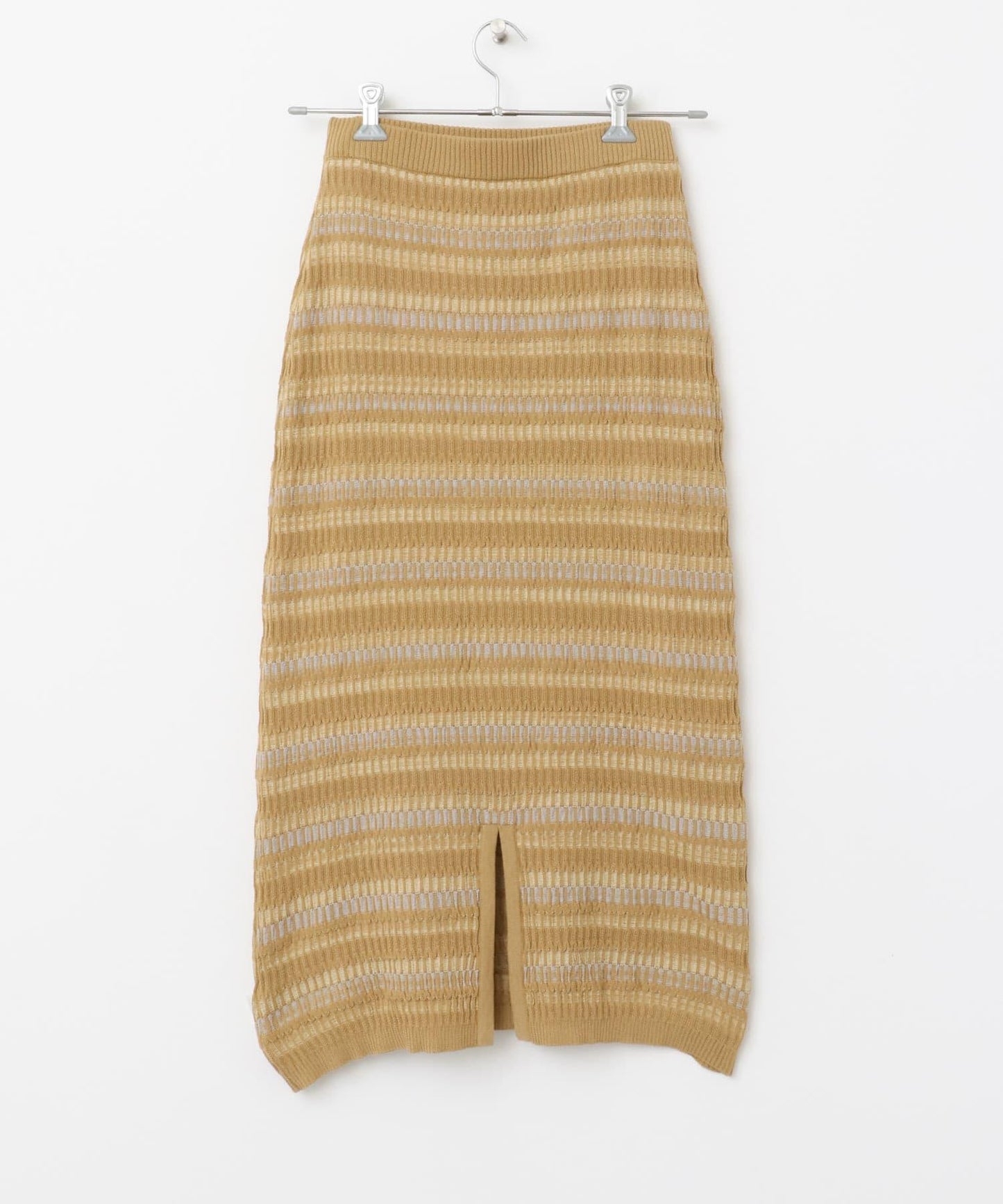 多色條紋針織半身裙