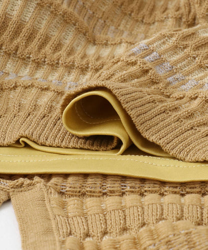 多色條紋針織半身裙